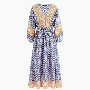 Stunning J. crew batik cotton dress size large